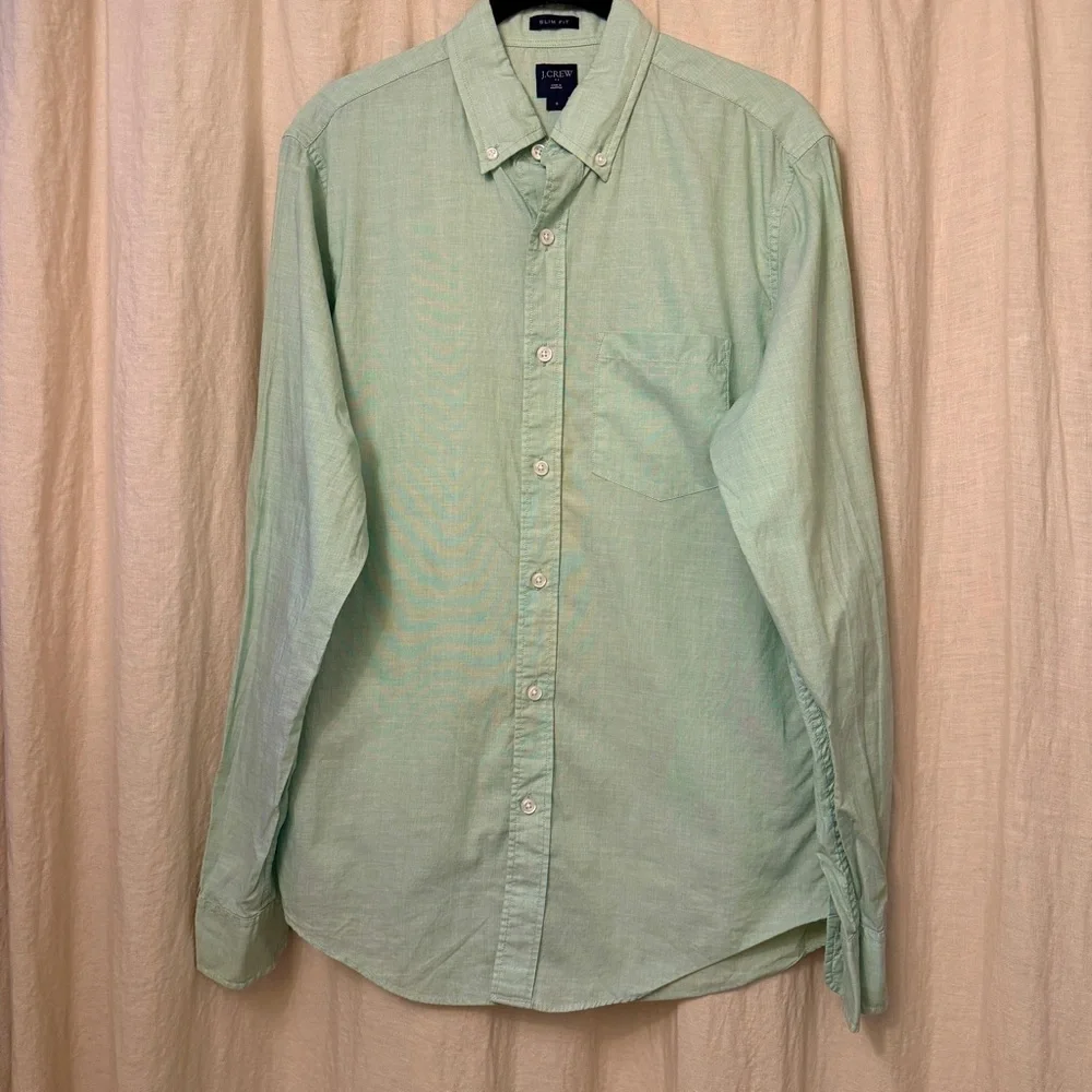 J. Crew Pastel Green Shirt